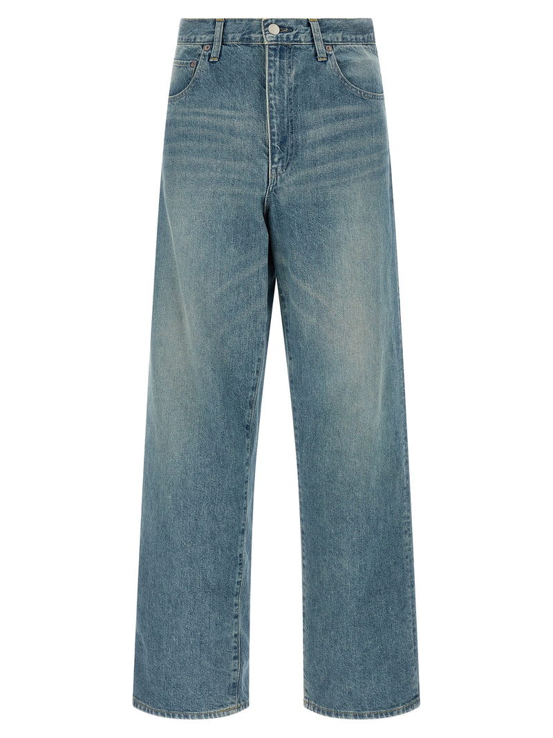 SSSTEIN Blue Cotton Jeans Denim for Men