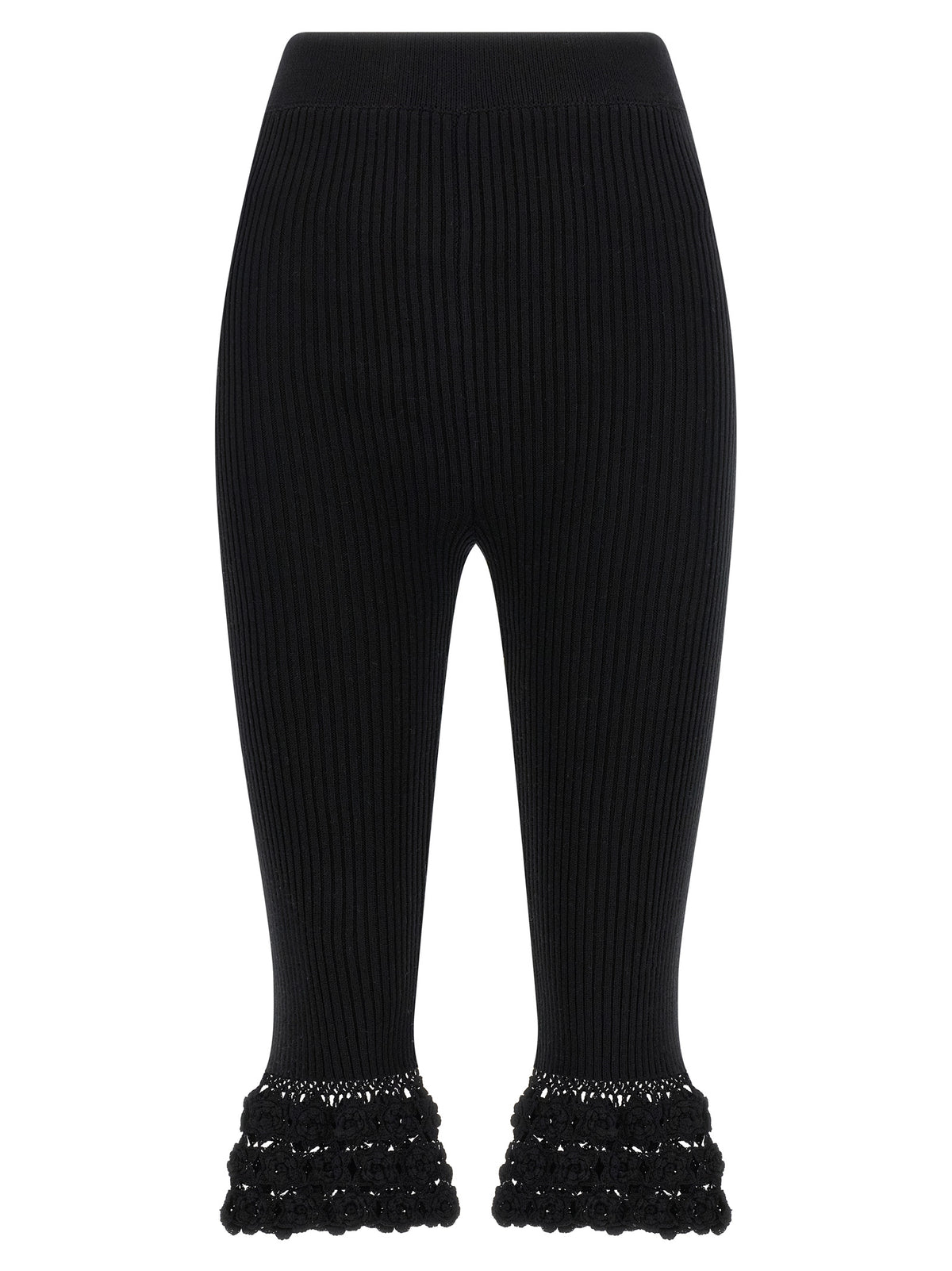 Ganni Pantalon décontracté en coton biologique noir
