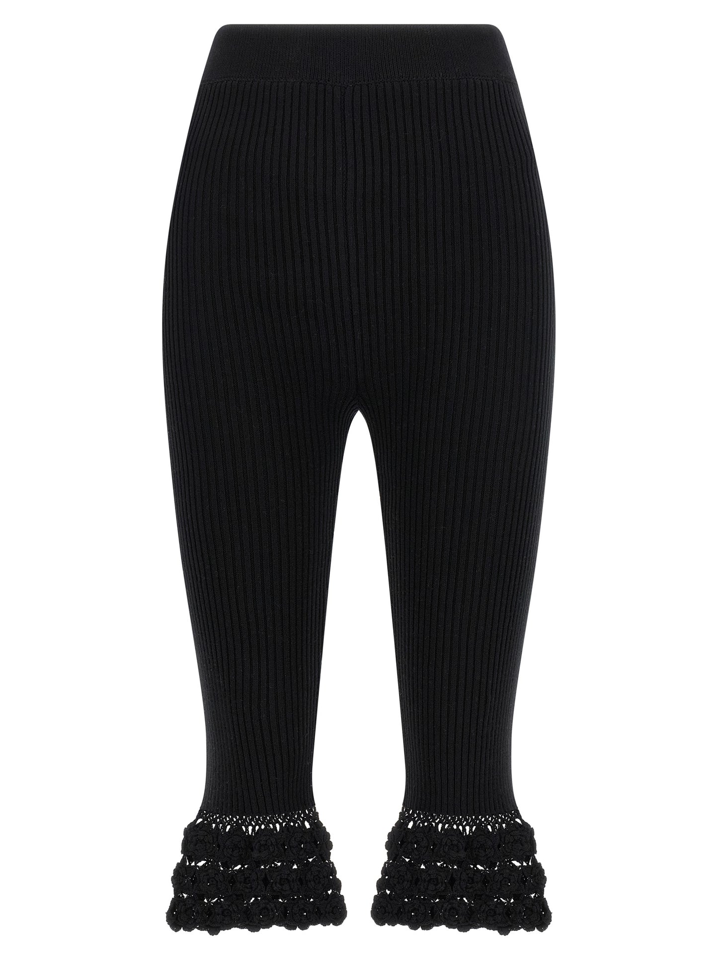 Ganni Pantalon décontracté en coton biologique noir