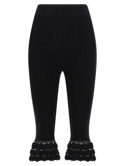 Ganni Pantalon décontracté en coton biologique noir
