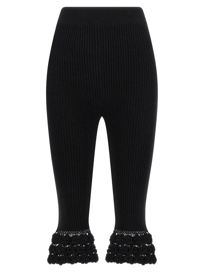Ganni Pantalon décontracté en coton biologique noir