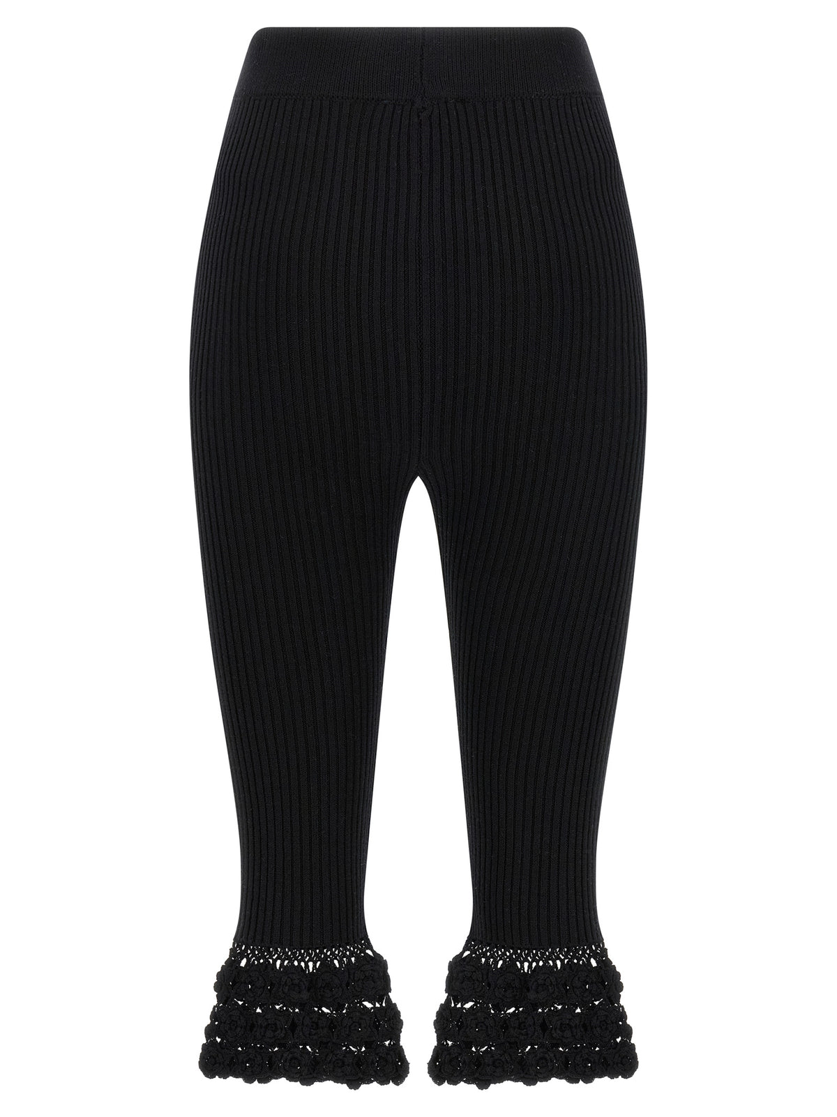 Ganni Pantalon décontracté en coton biologique noir