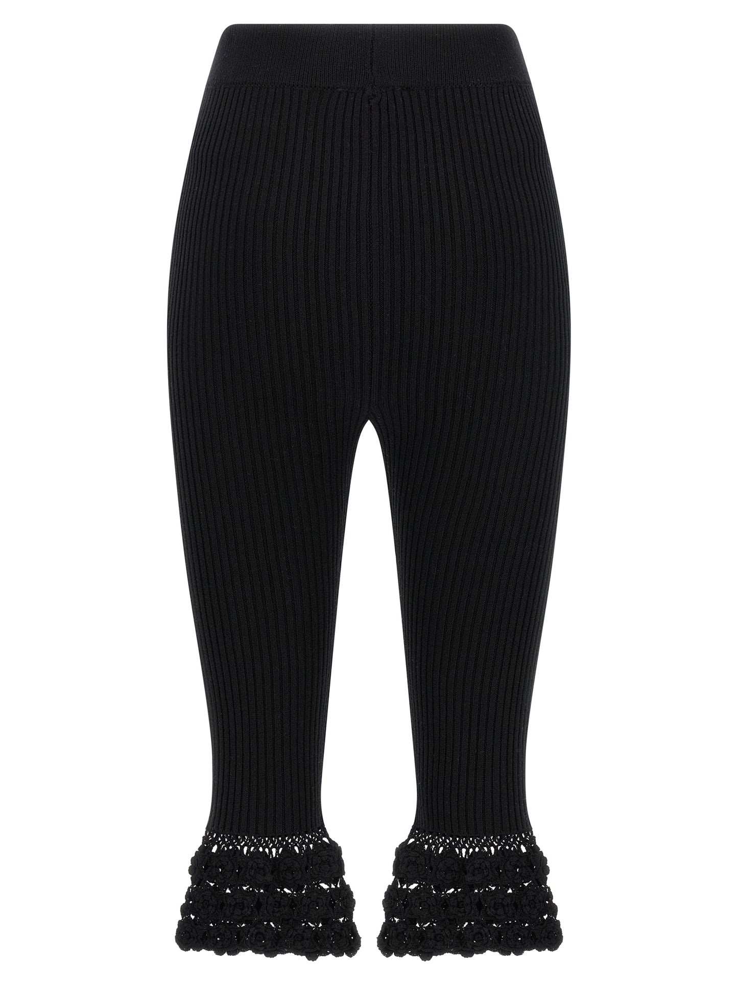 Ganni Pantalon décontracté en coton biologique noir