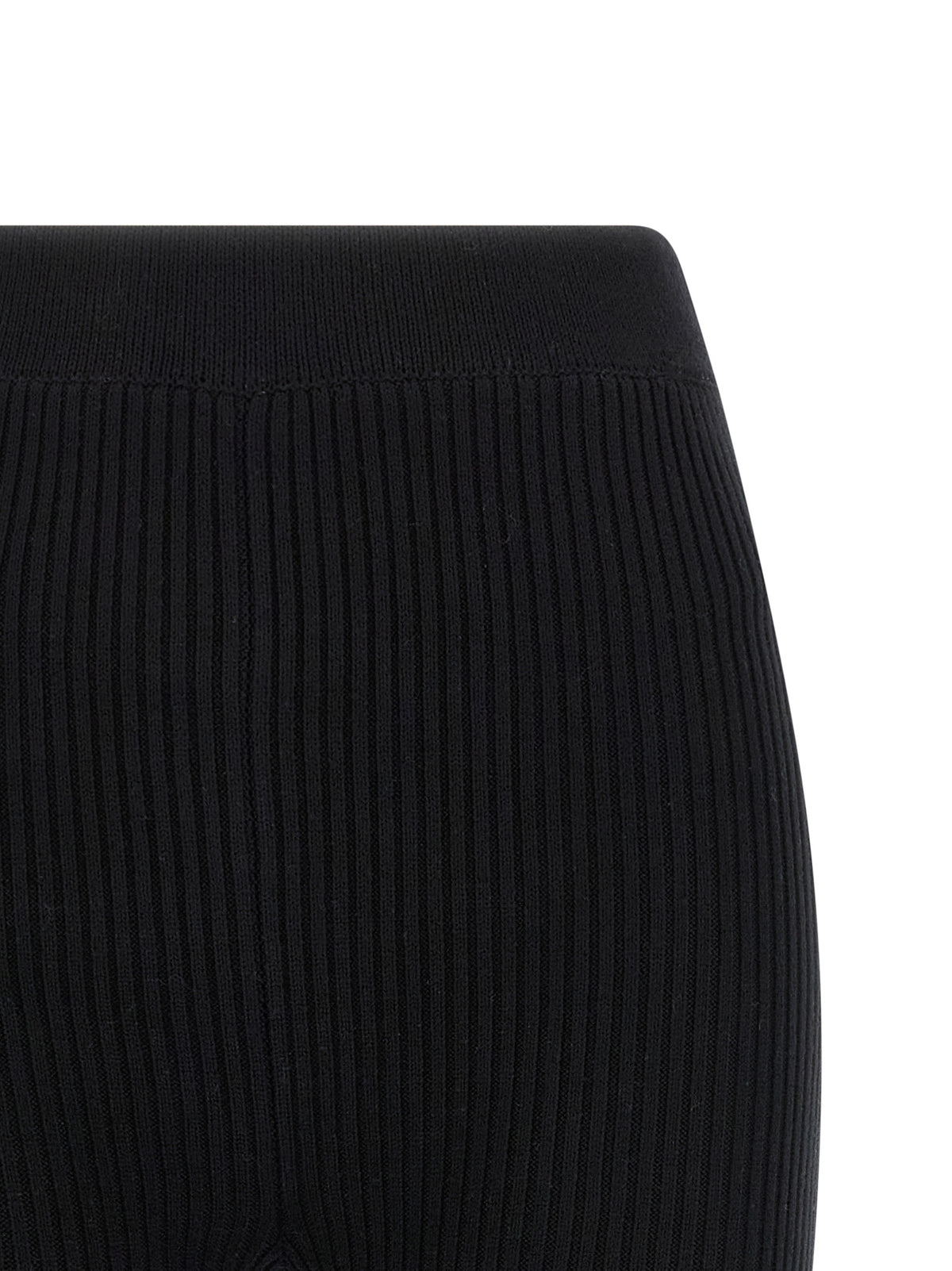 Ganni Pantalon décontracté en coton biologique noir