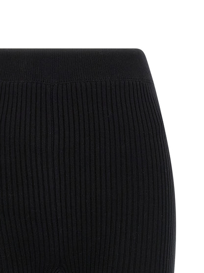 Ganni Pantalon décontracté en coton biologique noir