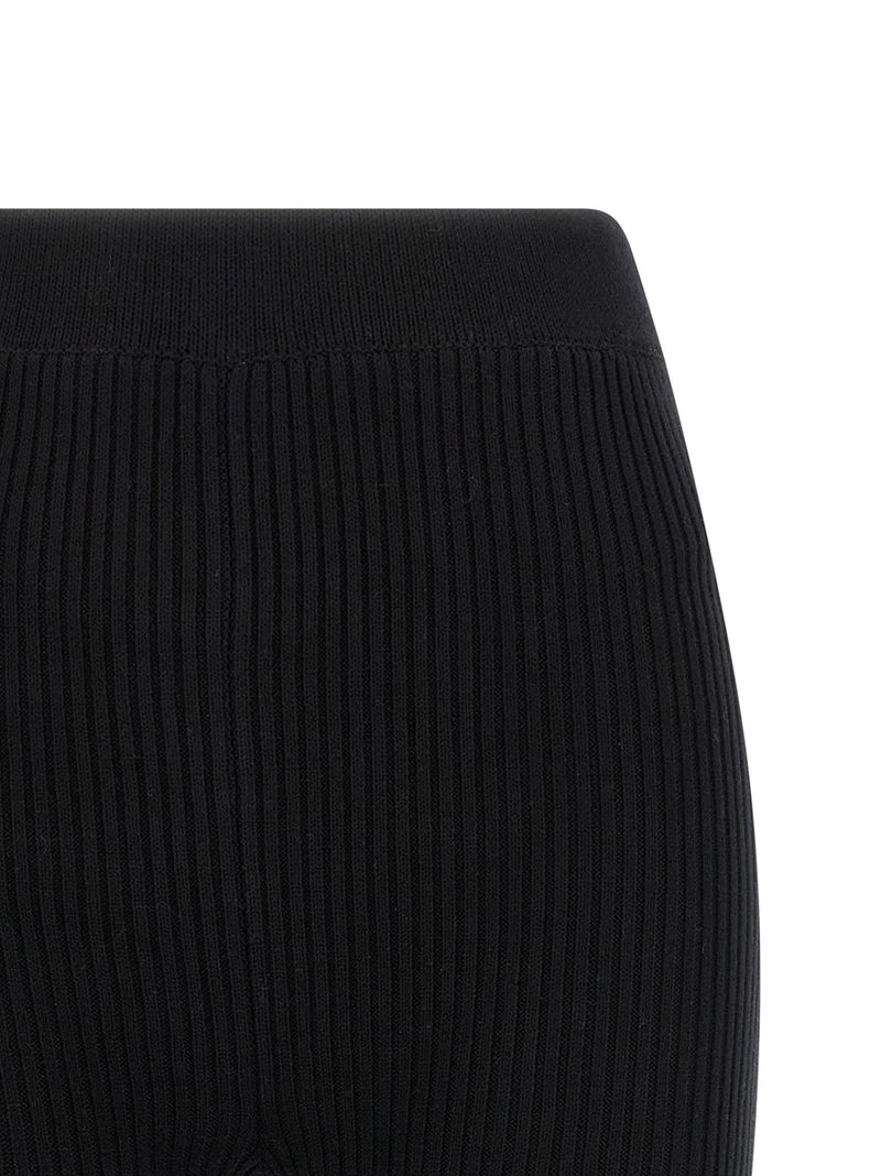 Ganni Pantalon décontracté en coton biologique noir