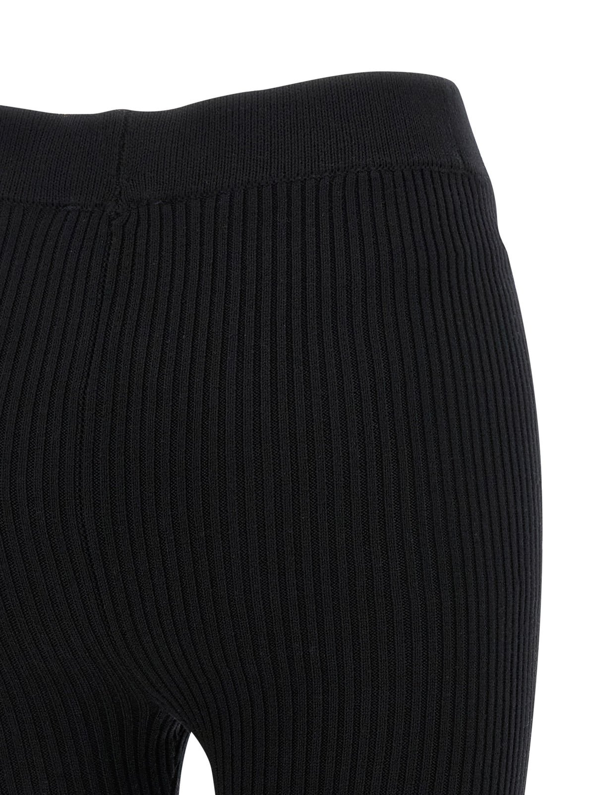 Ganni Pantalon décontracté en coton biologique noir