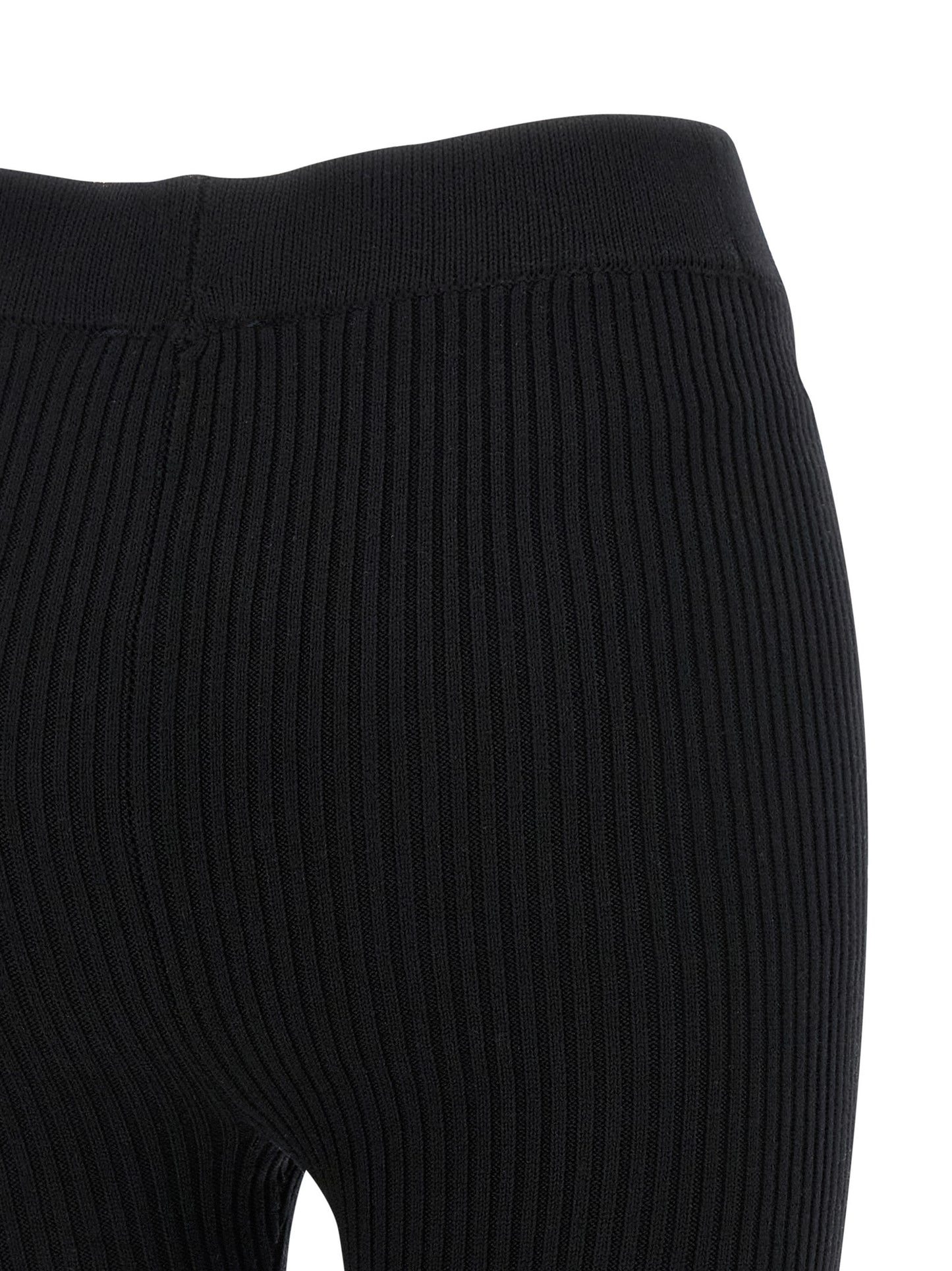 Ganni Pantalon décontracté en coton biologique noir