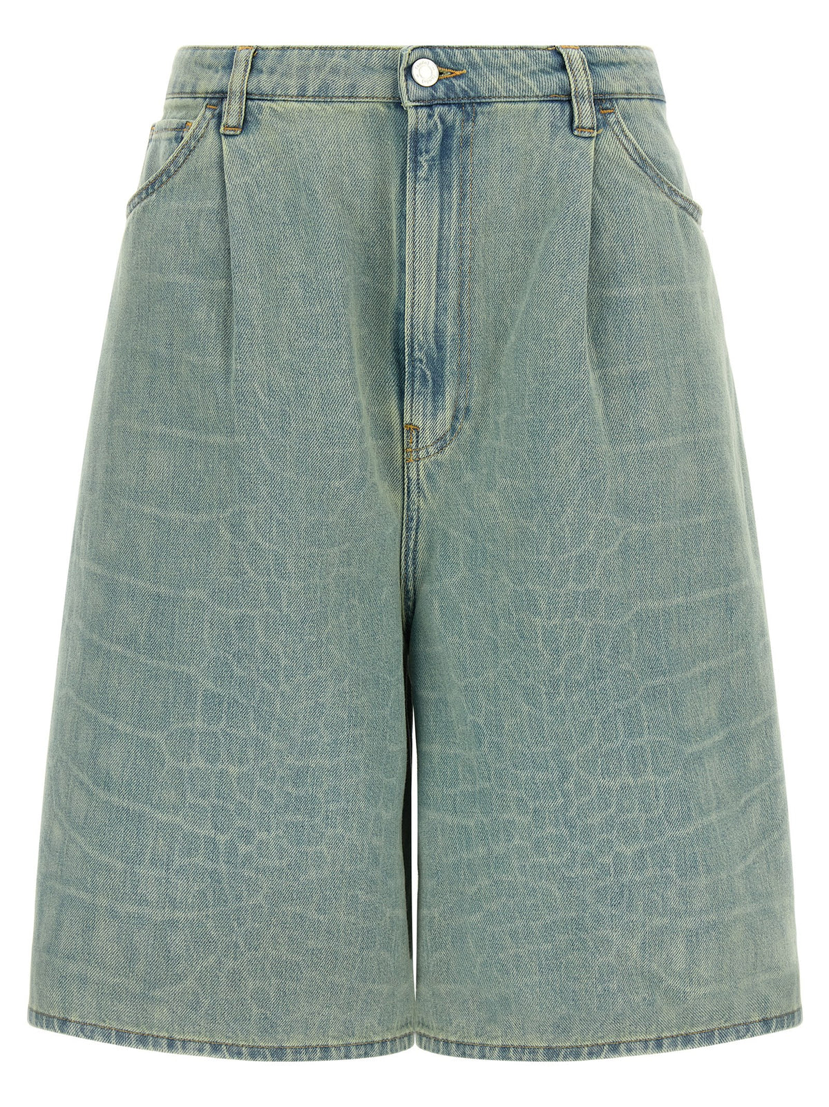 Short Bermuda en coton bleu NUDE