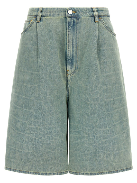 Short Bermuda en coton bleu NUDE