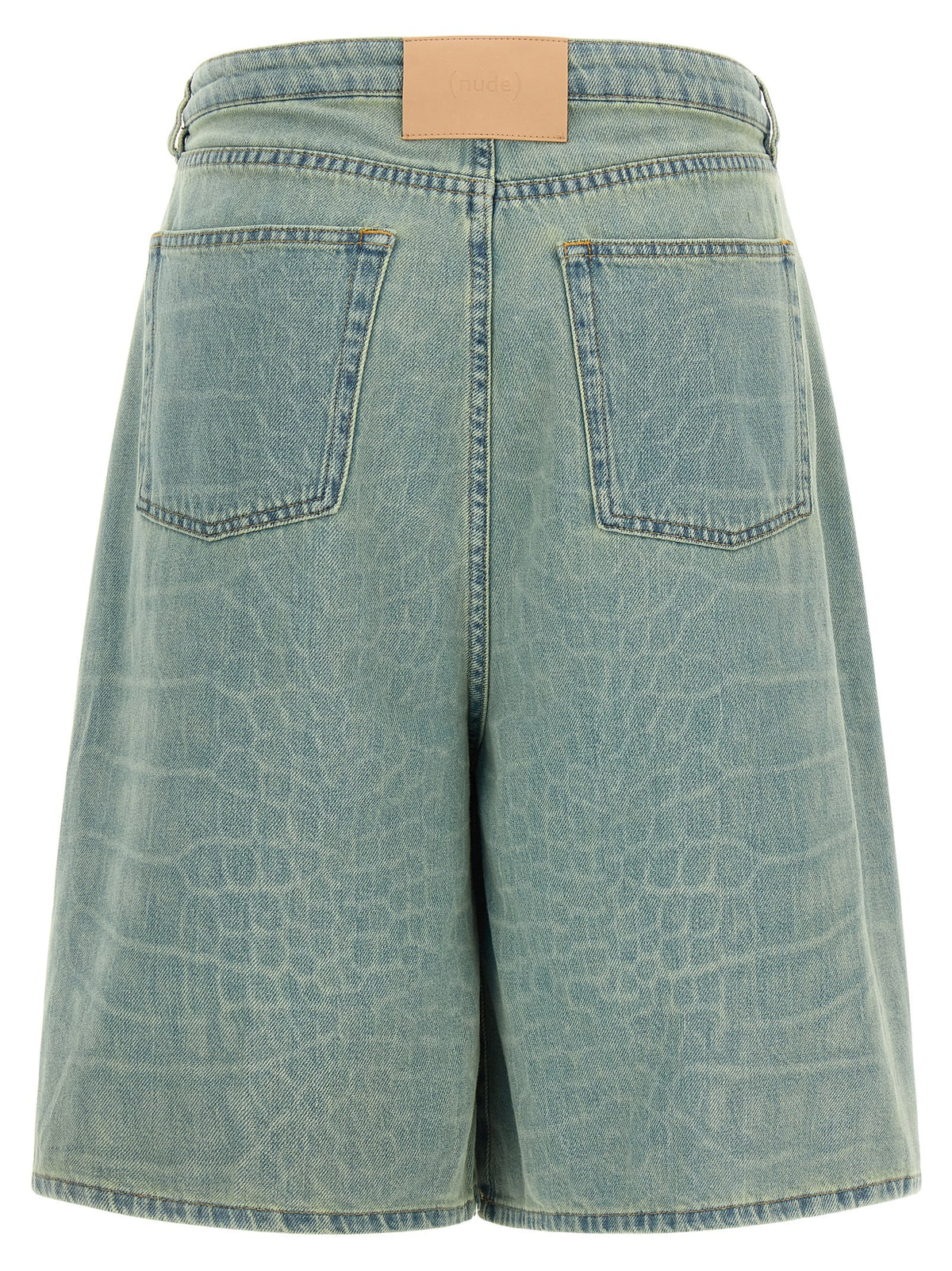 Short Bermuda en coton bleu NUDE