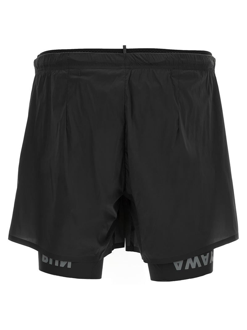 SATISFY Black Nylon Bermuda Shorts