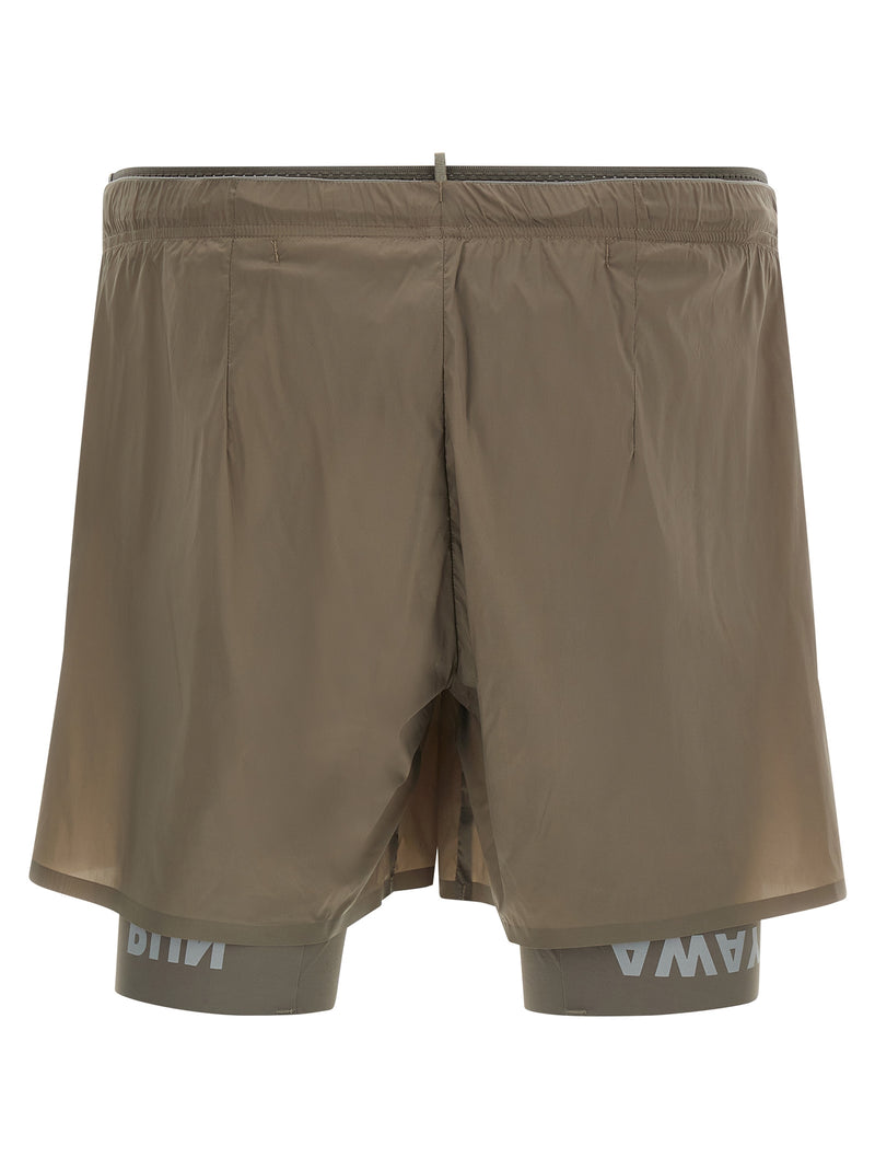 SATISFY Brown Nylon Bermuda Shorts