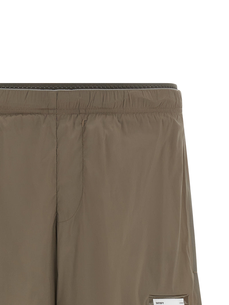 SATISFY Brown Nylon Bermuda Shorts