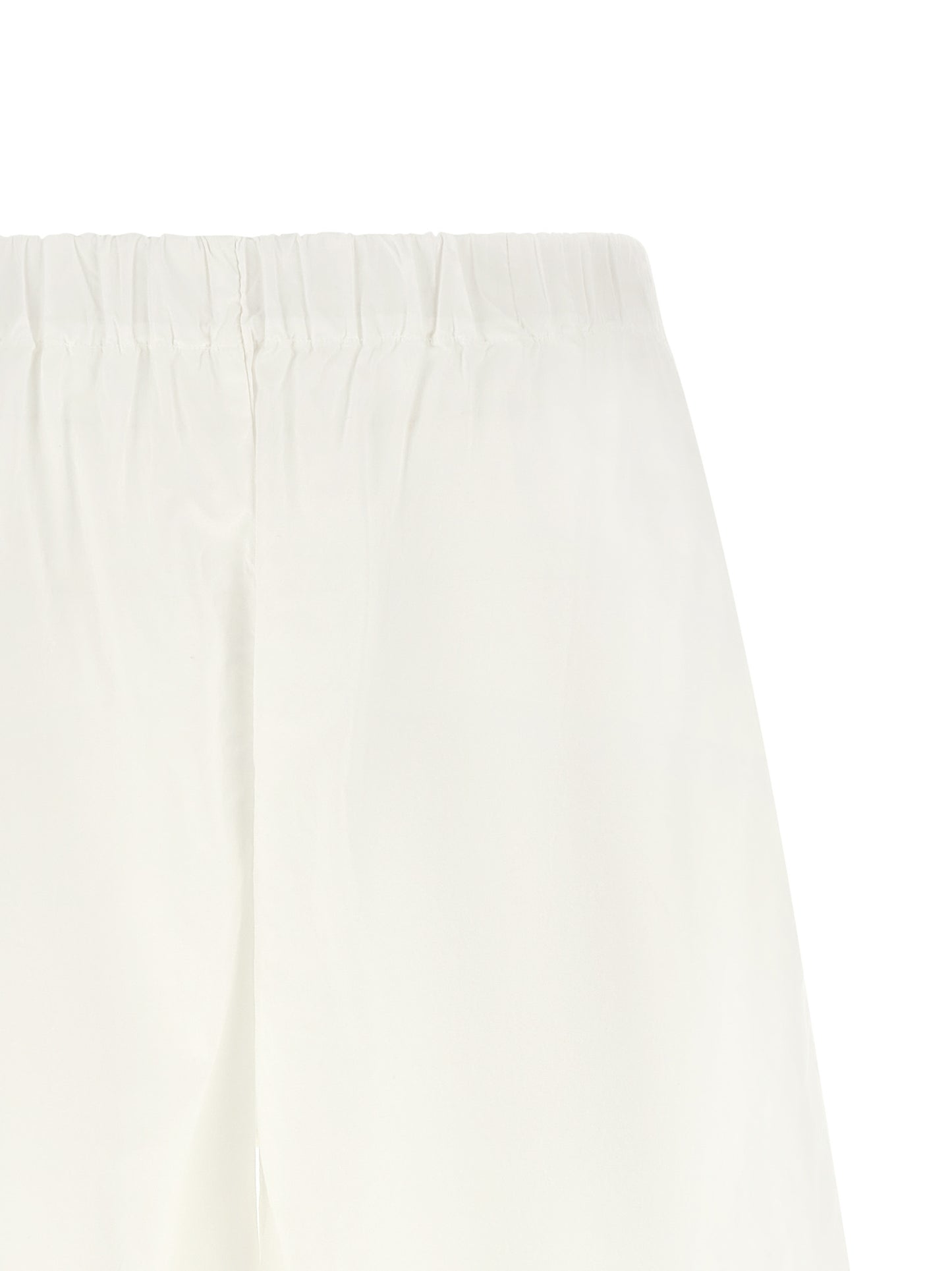 XACUS White Cotton Bermuda Shorts