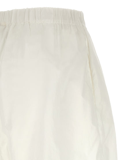 XACUS White Cotton Bermuda Shorts