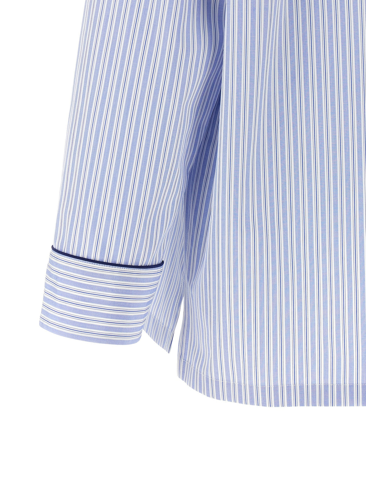 Dolce & Gabbana Blue Cotton Blouse - Luxurious Striped Shirt