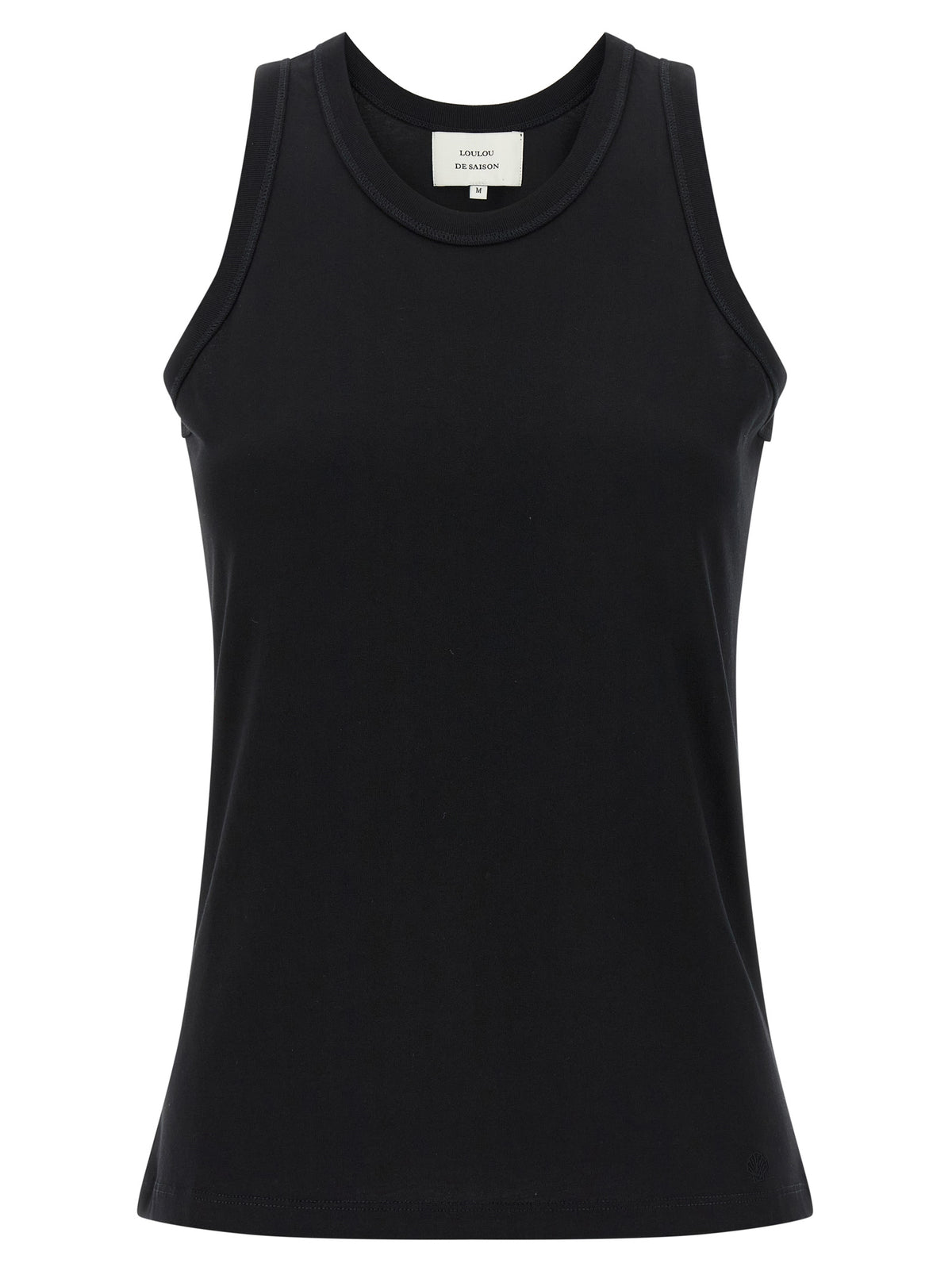 T-shirt sans manches Loulou De Saison en coton noir