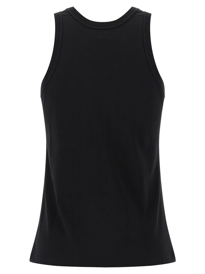 Loulou De Saison Black Cotton Sleeveles T-Shirt