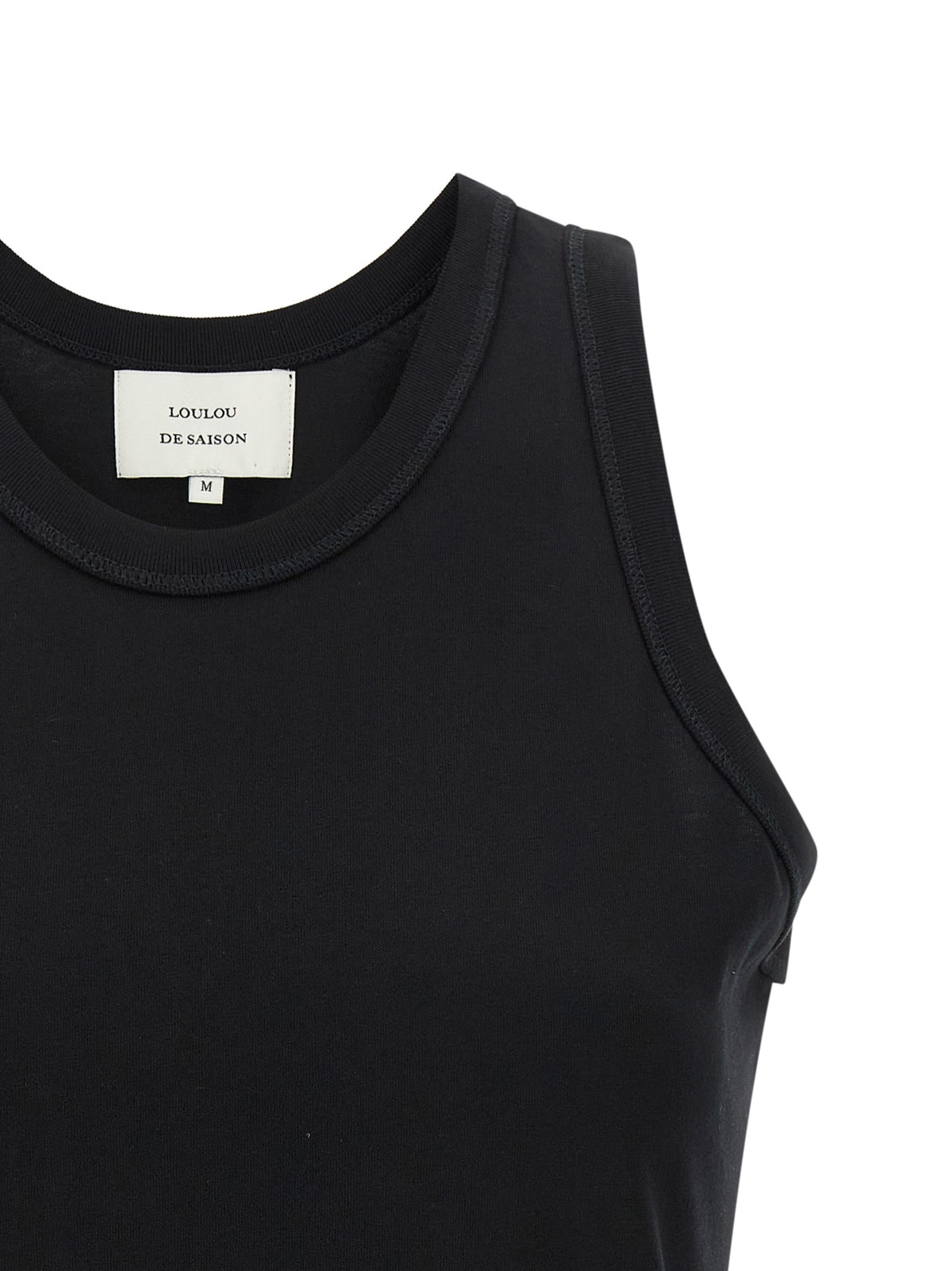 T-shirt sans manches Loulou De Saison en coton noir
