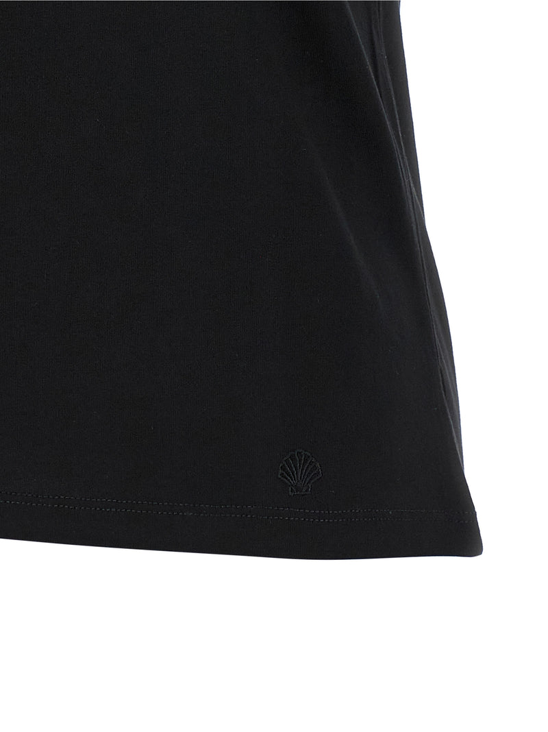 Loulou De Saison Black Cotton Sleeveles T-Shirt