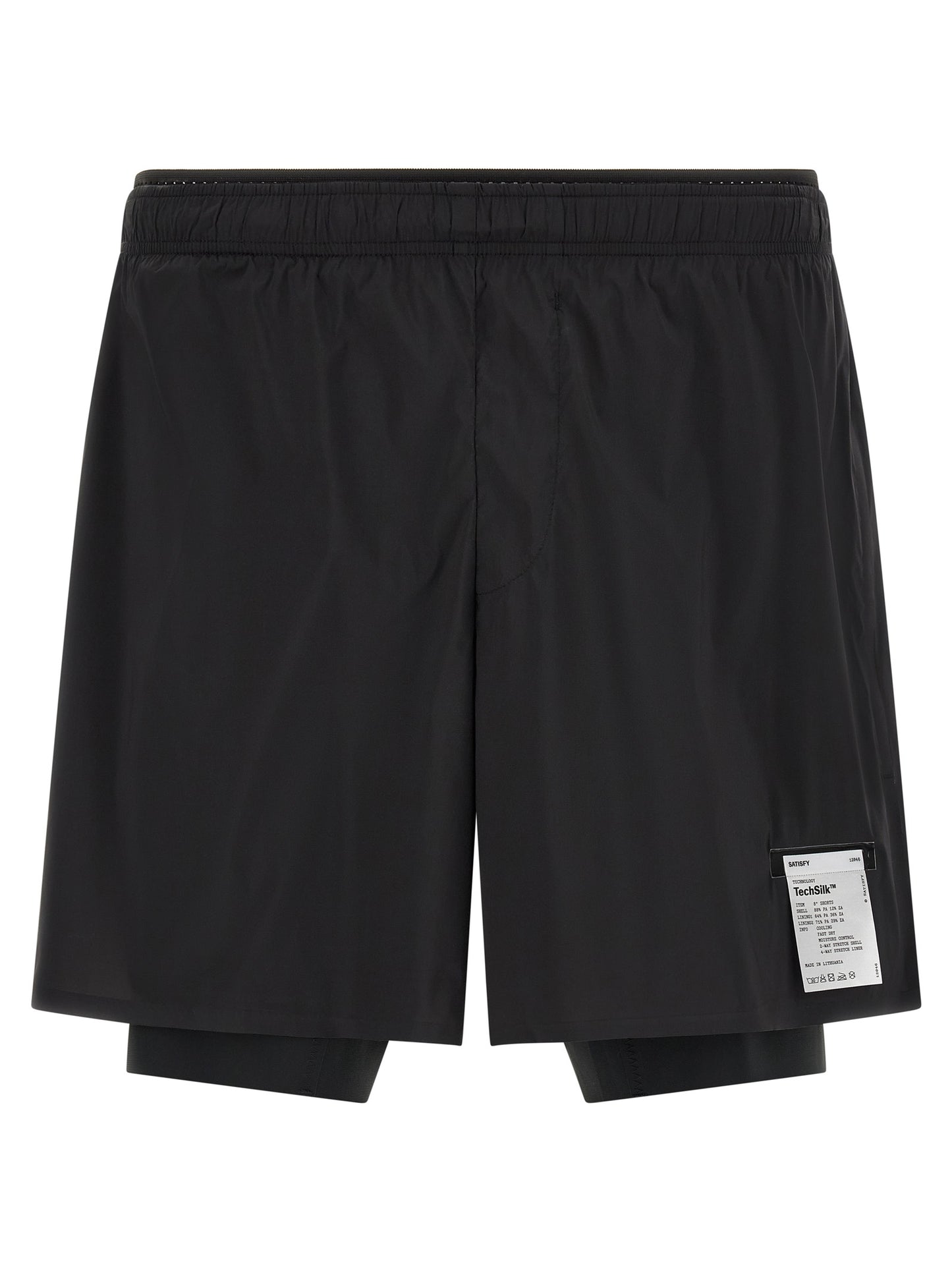 SATISFY Black Nylon Bermuda Shorts