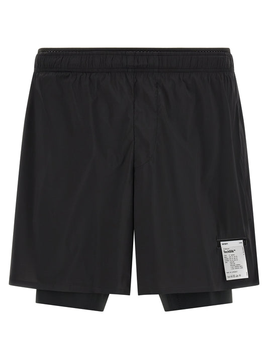 SATISFY Black Nylon Bermuda Shorts