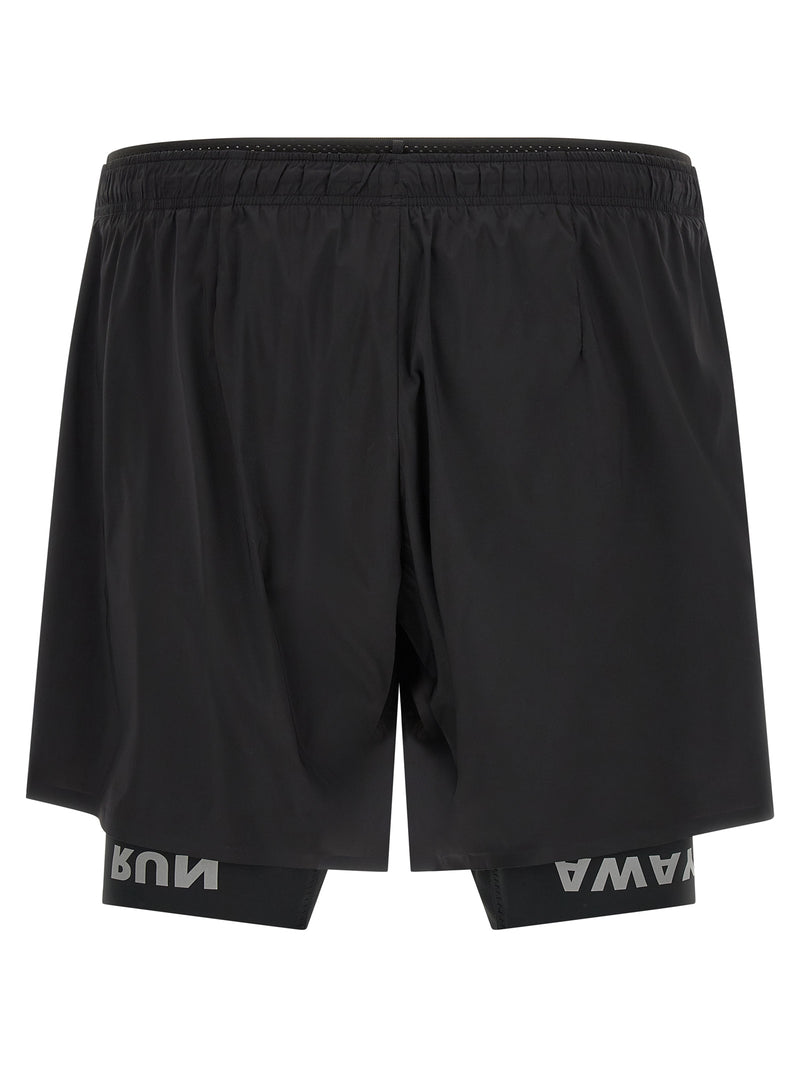 SATISFY Black Nylon Bermuda Shorts