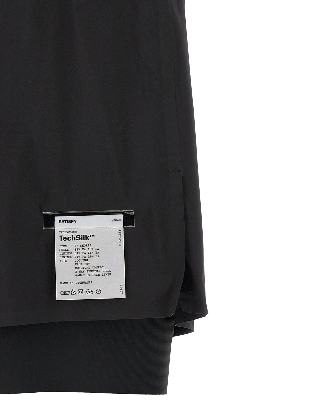 SATISFY Short Bermuda Noir en Nylon