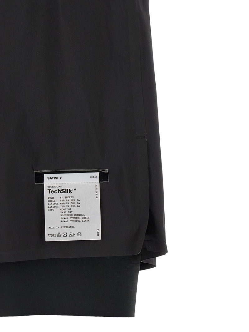 SATISFY Black Nylon Bermuda Shorts
