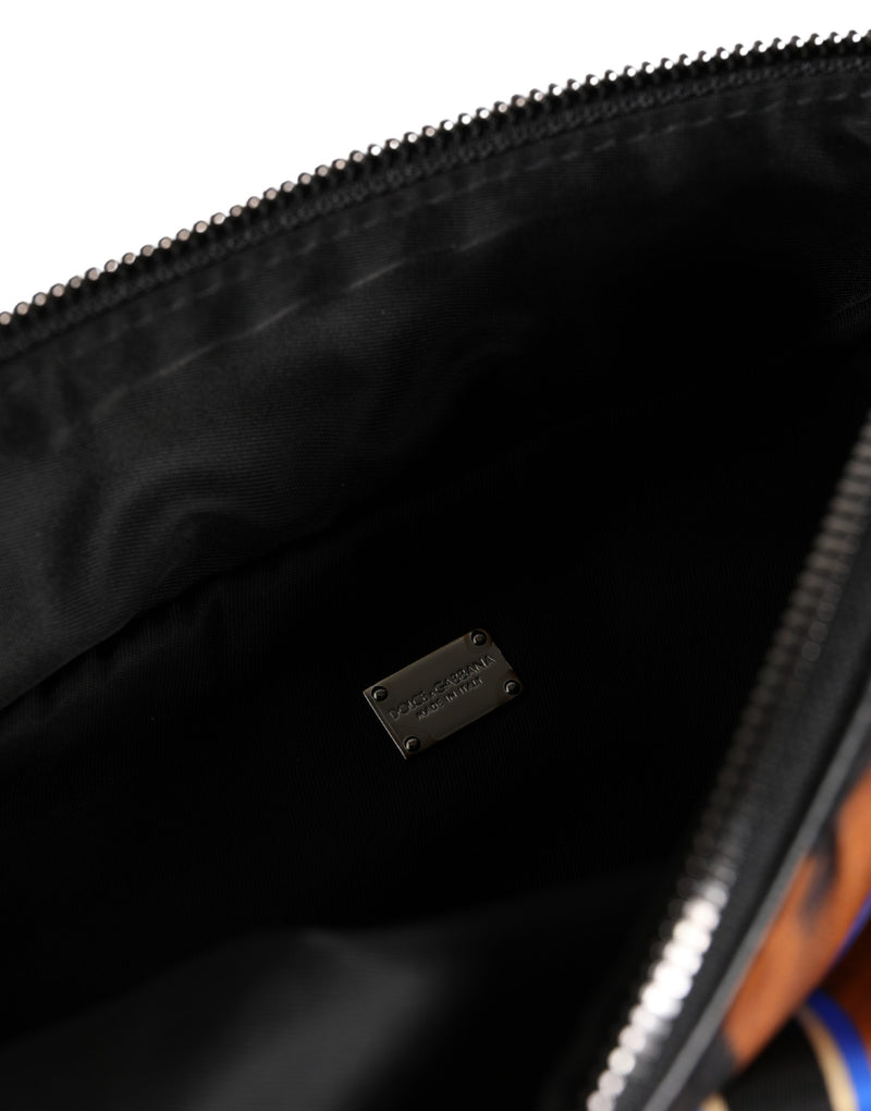 Dolce & Gabbana Brown Tiger Print Nylon Fanny Waist Pack