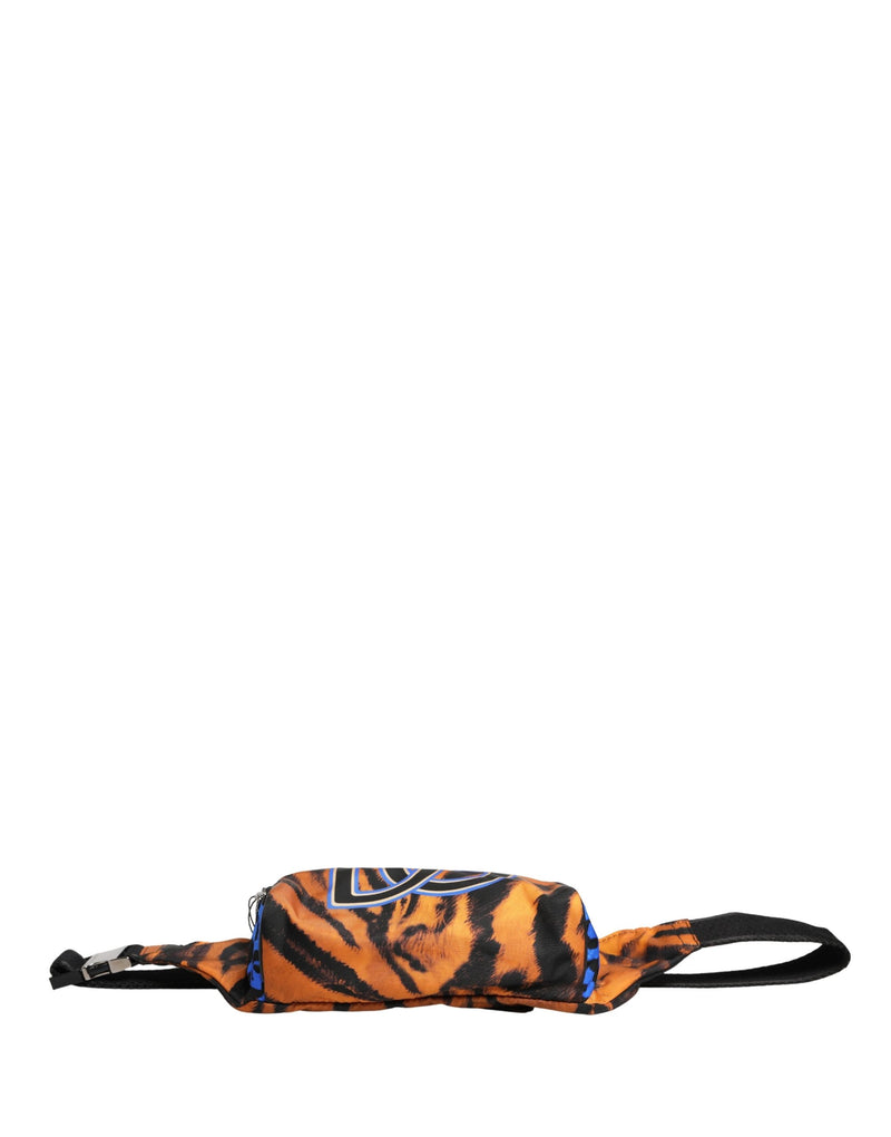 Dolce & Gabbana Brown Tiger Print Nylon Fanny Waist Pack