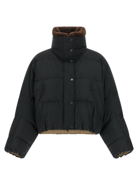 Veste longue Brunello Cucinelli en coton noir
