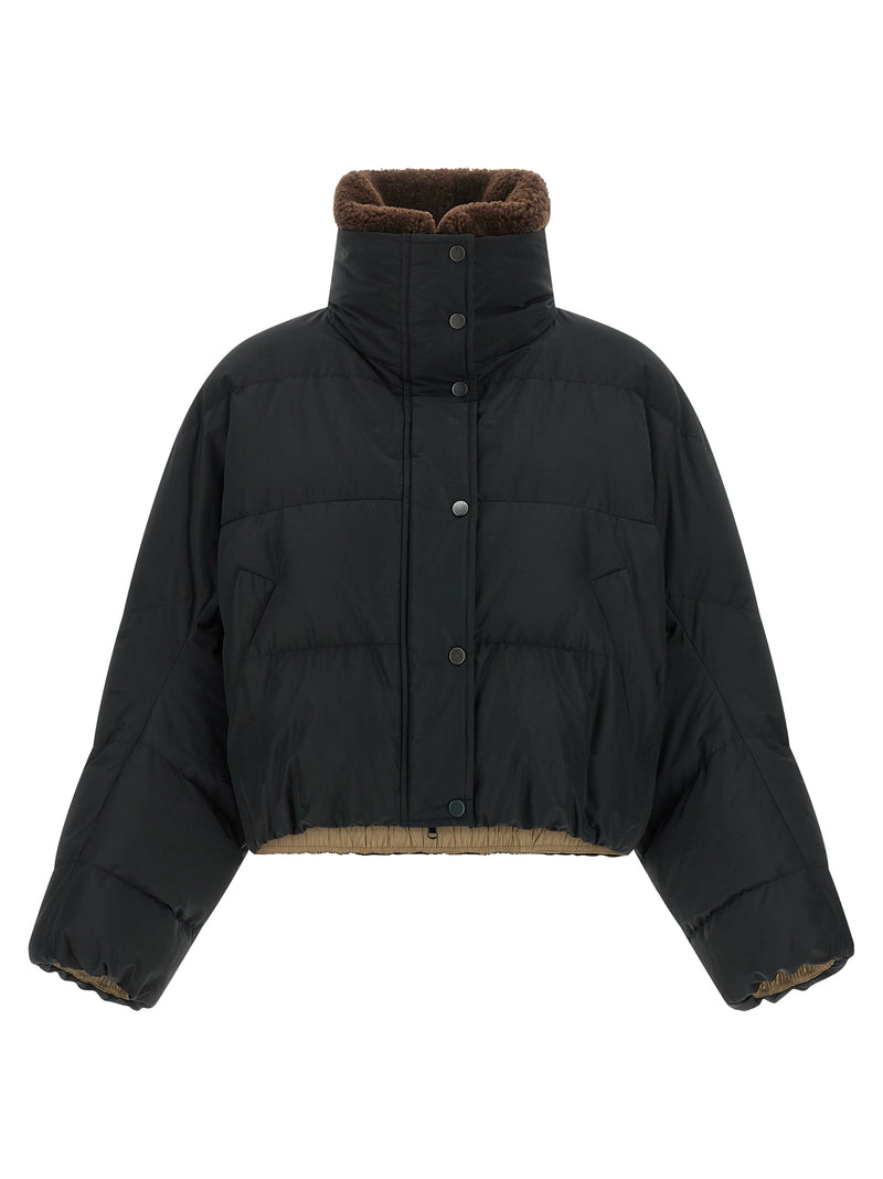 Brunello Cucinelli Black Cotton Full-Length Jacket