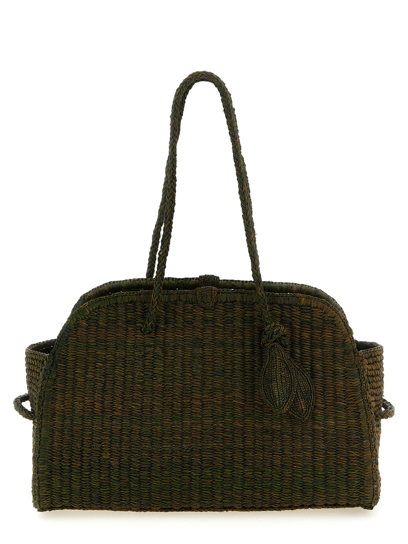 Sac cabas bicolore en raphia Jacquemus