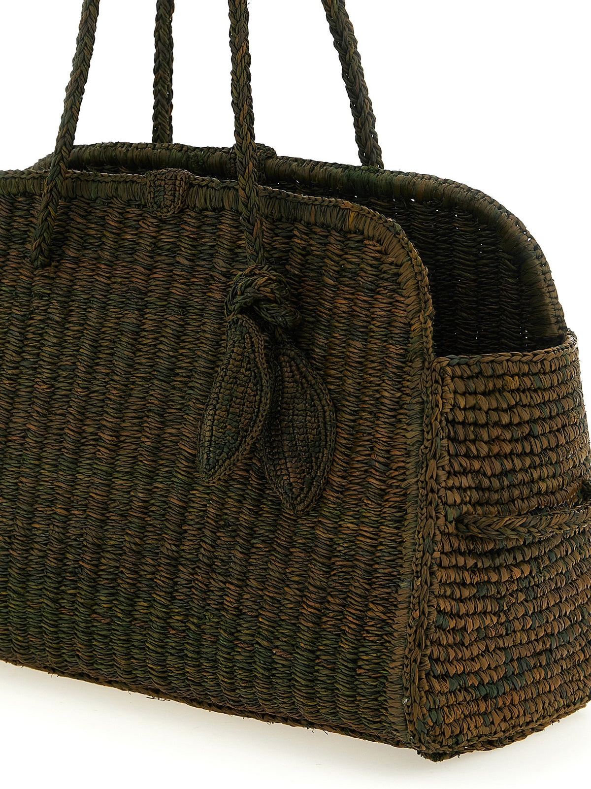 Sac cabas bicolore en raphia Jacquemus