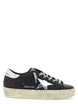 Baskets Chunky Golden Goose en cuir de vachette noir