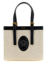 Versace Beige Linen Tote Bag