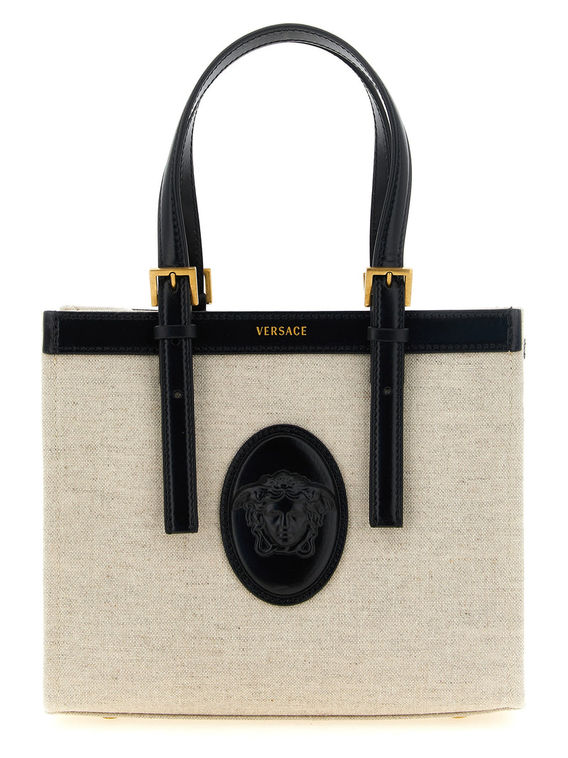 Versace Rivière Beige Linen Tote Bag