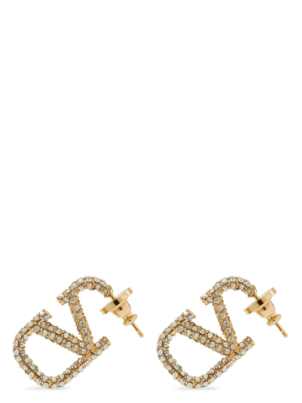 Boucles d'oreilles en laiton doré Valentino Garavani VLogo