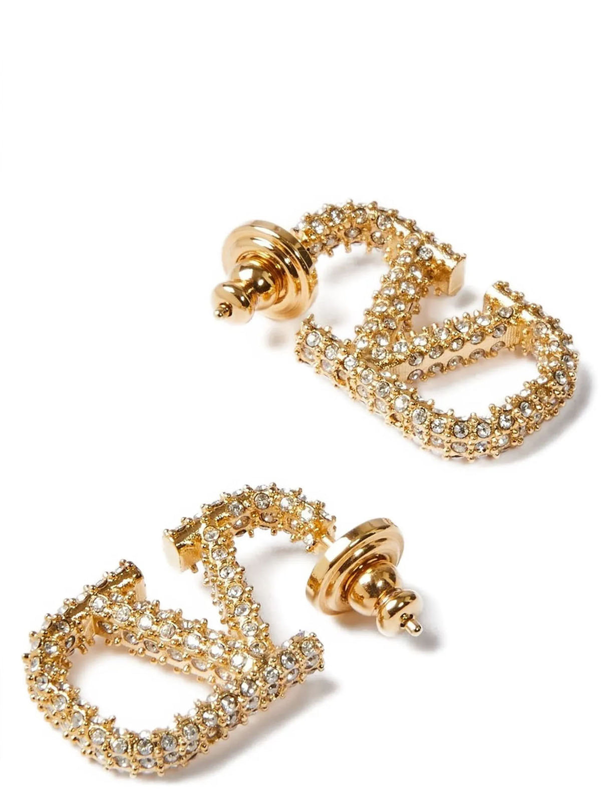 Boucles d'oreilles en laiton doré Valentino Garavani VLogo