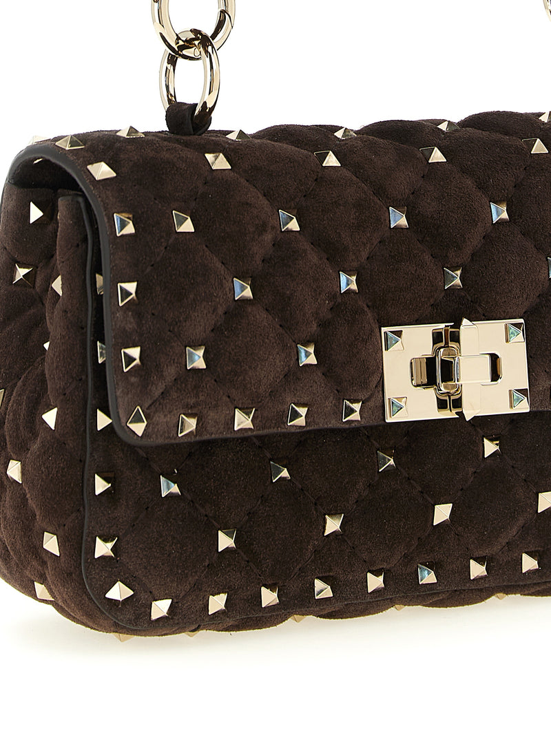 Sac à bandoulière Valentino Garavani en cuir de veau marron