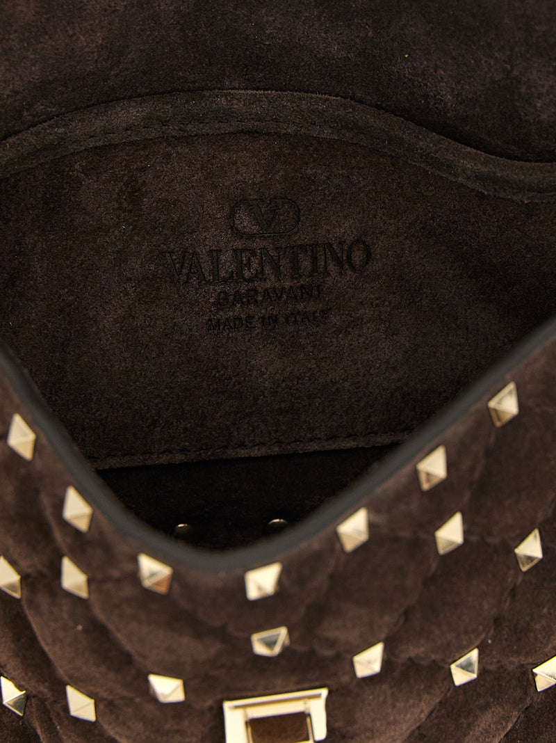 Sac à bandoulière Valentino Garavani en cuir de veau marron