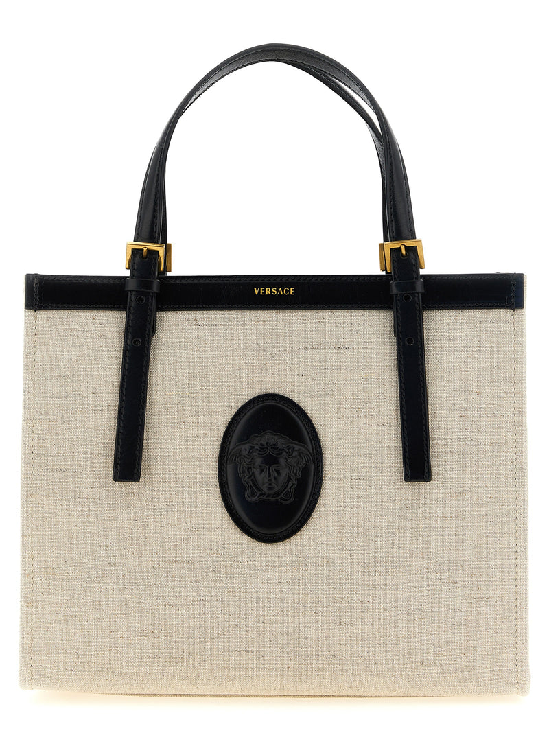 Versace Medium ‘Rivière’ Beige Leather Tote Bag