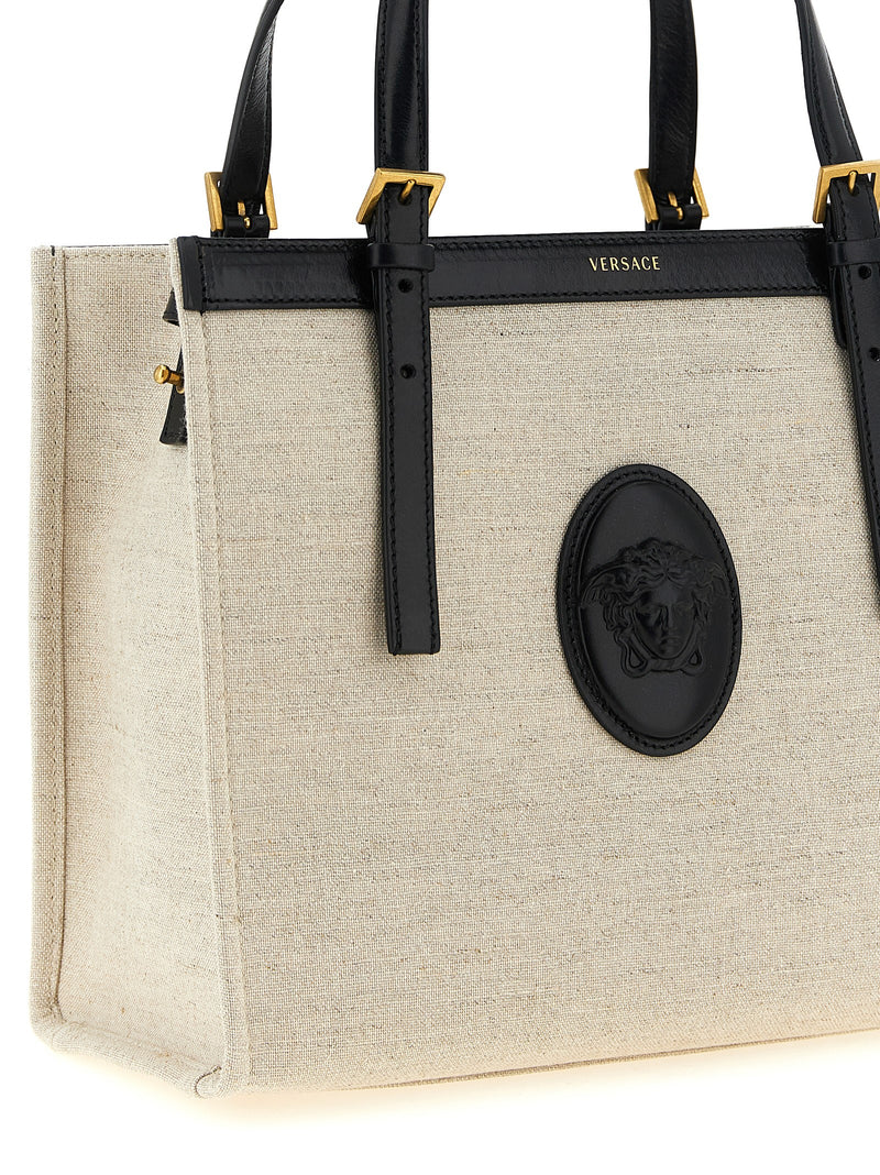 Versace Medium ‘Rivière’ Beige Leather Tote Bag