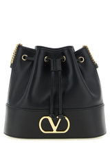 Sac bandoulière Valentino Garavani en cuir d'agneau noir