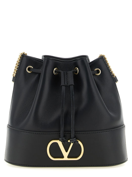 Sac bandoulière Valentino Garavani en cuir d'agneau noir