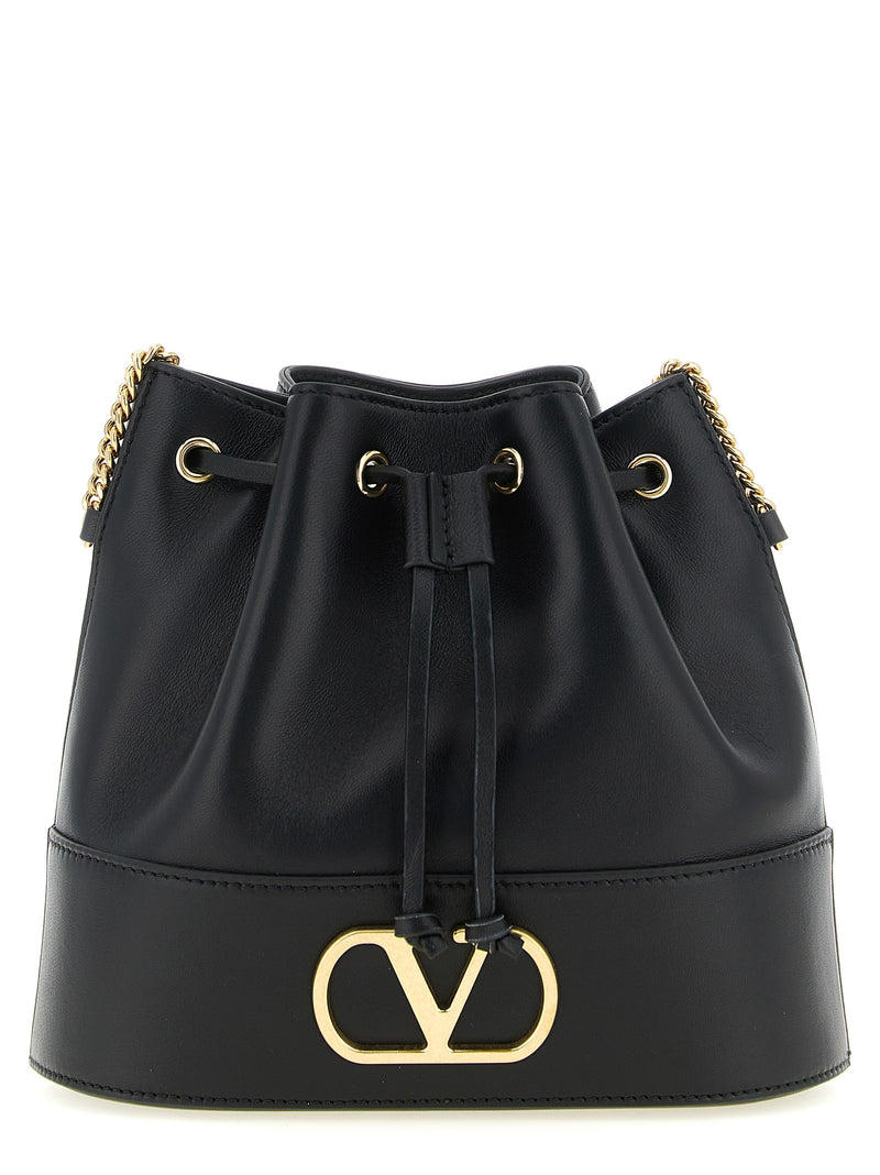 Sac bandoulière Valentino Garavani en cuir d'agneau noir