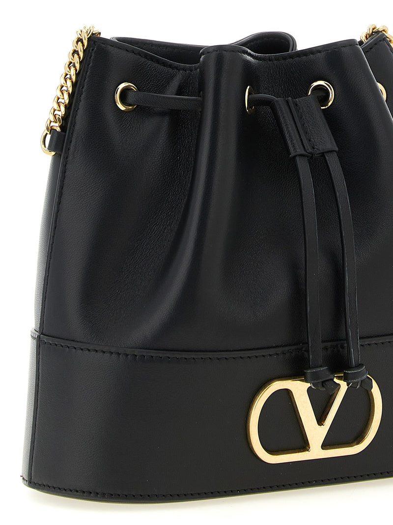 Sac bandoulière Valentino Garavani en cuir d'agneau noir