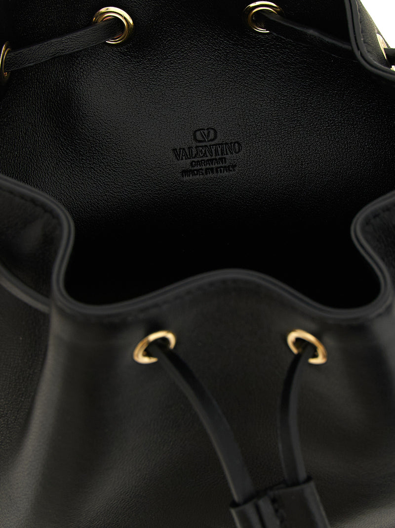 Sac bandoulière Valentino Garavani en cuir d'agneau noir
